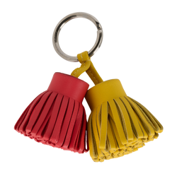 Hermes Carmen Uno-Dos Charm,Leather,Red/Yellow,MIF,B/DB,3*